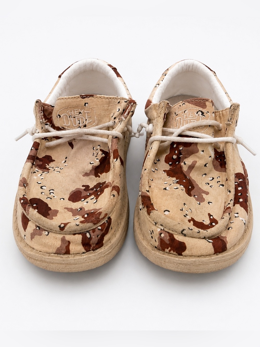 Hey Dude Wally Youth Desert Camo Slip-On Shoes Kids Size 2